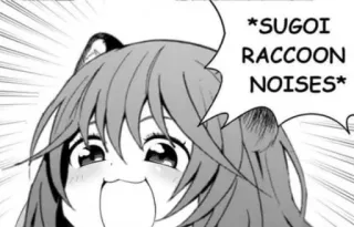 😁 *SUGOI RACCOON NOISES* Anime, Procione, Carino, Cartone animato, Manga telegram sticker