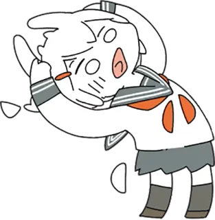 😱 anime, cartoon, school uniform, cute, character, japanese art, manga whatsapp sticker