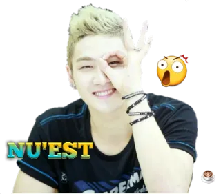 😜 NU'EST K-pop, NU'EST, Célébrité, Divertissement, Groupe telegram sticker