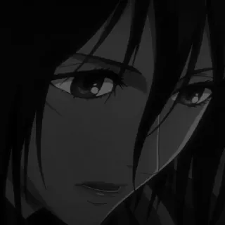 🗡 Mikasa Ackerman Attack on Titan anime, mikasa, attack on titan, mangá, personagem telegram sticker