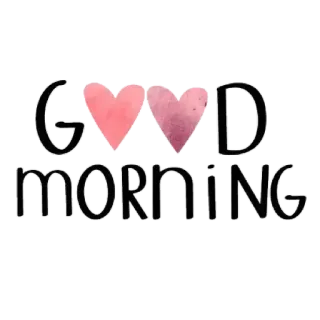 ❤️ GOOD MORNING good morning, hearts, greeting, positive, romantic, sweet, love whatsapp sticker