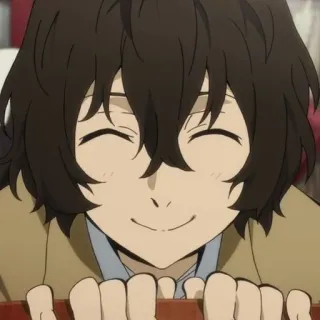 ✨ Osamu Dazai Bungou Stray Dogs อนิเมะ, ตัวละคร, ดาไซ, โอซามุ ดาไซ, Bungou Stray Dogs, ยิ้ม telegram sticker