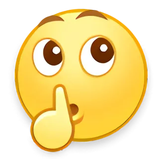 🦇 shushing face whatsapp sticker