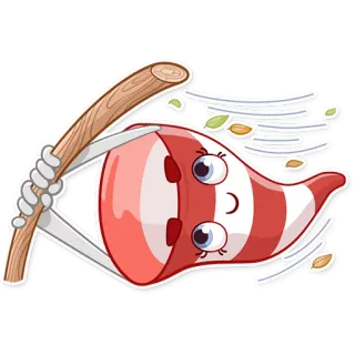 💨 Windsack, Wind, Wetter, Cartoon, Illustration telegram sticker