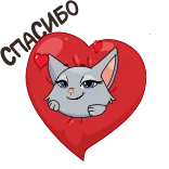 ❤️ кот, сердце, любовь, животное, милый, день святого валентина telegram sticker