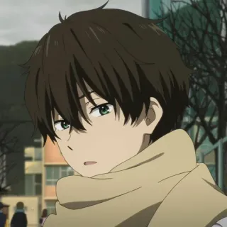 😊 Oreki Houtarou Hyouka Anime, Hyouka, Oreki Houtarou, Charakter, Japanische Animation telegram sticker