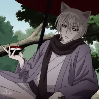 🦊 Tomoe anime, manga, fox spirit, kemonomimi telegram sticker