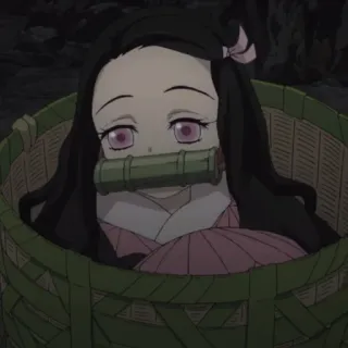 ✨ Nezuko Kamado Demon Slayer อนิเมะ, เนซึโกะ, ดาบพิฆาตอสูร, คาวาอิ, มังงะ, น่ารัก telegram sticker