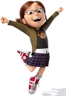 😃 Agnes Gru Despicable Me cartoon, girl, cute, despicable me, child telegram sticker