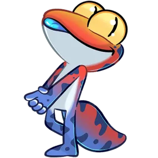 🫣 Frosch, Tier, Cartoon, Augen, süß, Figur telegram sticker