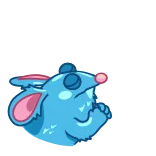 🙏 Ratte, Tier, Blau, Cartoon telegram sticker