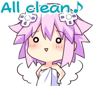 😌 All clean♪ Anime, Clean, Fofo, Desenho animado, Personagem whatsapp sticker