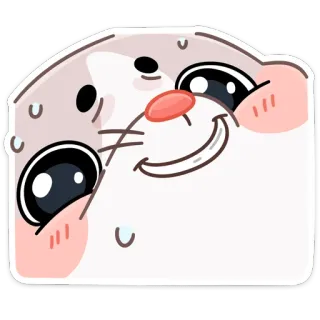 😅 cartoon, cute, animal, illustration telegram sticker
