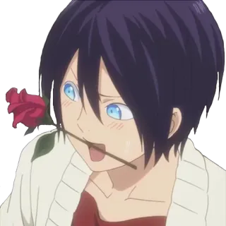 😎 Yato Noragami anime, character, rose, noragami, yato telegram sticker