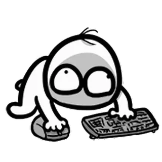 😡 Cartoon, Computer, Tastatur, Maus, Strichmännchen, Zeichnung whatsapp sticker