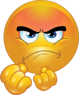 👊 enfadado, emoji, cara, molesto, irritado telegram sticker