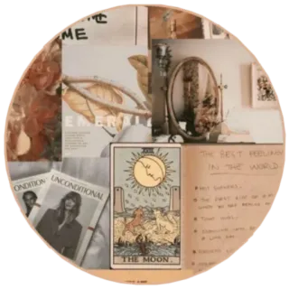 🧸 THE MOON carte de tarot, lune, magie, astrologie, occulte, new age telegram sticker