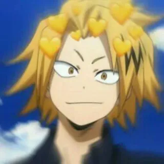 🥕 Denki Kaminari My Hero Academia Anime, My Hero Academia, Denki Kaminari, Coeurs telegram sticker