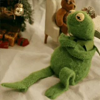 🐸 Kermit frog, kermit, puppet, christmas, meme telegram sticker