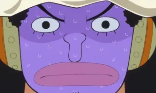 😨 Usopp One Piece anime, manga, Usopp, One Piece, funny, sweating, scared telegram sticker