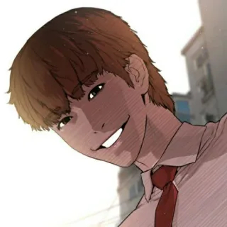 🧃 anime, character, smile, manga, boy, school uniform telegram sticker