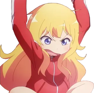 😤 Gabriel White Tenma Gabriel DropOut Anime, Garota, Loira, Fofa, Desenho animado telegram sticker