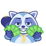 Енот / @PaidSubBot telegram stickers