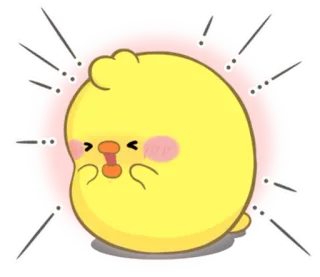 😩 黄色的鸟, 小鸡, 卡哇伊, 可爱, 动漫 telegram sticker