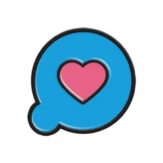 ❤ сердце, любовь, символ, иконка, синий, розовый whatsapp sticker