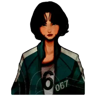 😈 Kang Sae-byeok Squid Game 067 squid game, korean drama, netflix, player 067, kang sae-byeok telegram sticker