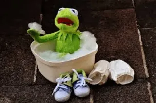 😱 Kermit カーミット, お風呂, 靴, 人形, おもちゃ telegram sticker