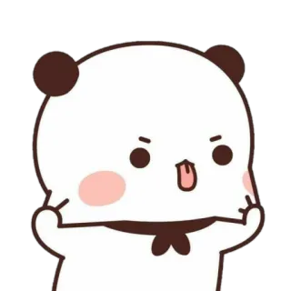 💘 Panda, Słodkie, Kreskówka, Zwierzę, Kawaii, Naklejka telegram sticker