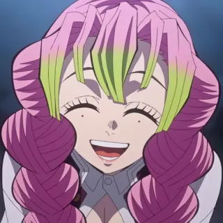 💗 Mitsuri Kanroji Demon Slayer Аниме, Клинок, рассекающий демонов, Мицури Канроджи, Персонаж, Фанатское творчество, Развлечения telegram sticker