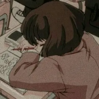 🌻 anime, drawing, sketch, cartoon, illustration, girl, manga telegram sticker