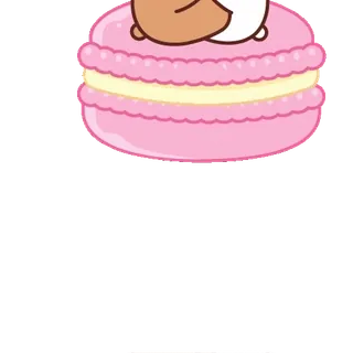 🍭 макарон, медведь, десерт, еда, милый whatsapp sticker