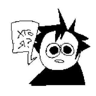 ❓ ХТО Я? pregunta, ruso, dibujos animados, personaje telegram sticker