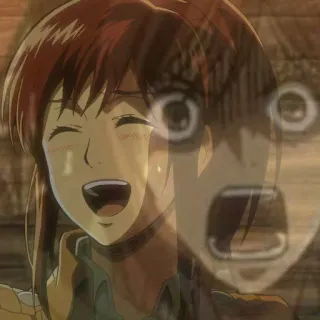 📎 Sasha Braus Attack on Titan Anime, Piangendo, Triste, Emozionale whatsapp sticker