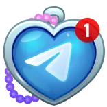 💖 corazón, telegram, mensajería, notificación, redes sociales, comunicación whatsapp sticker