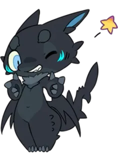 😎 상어, 귀여운, 괴물, 만화, 윙크, 애니메이션, 카와이 telegram sticker