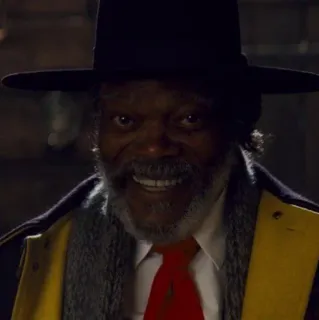 🎗 Samuel L. Jackson aktor, mężczyzna, portret, kapelusz, poważny telegram sticker