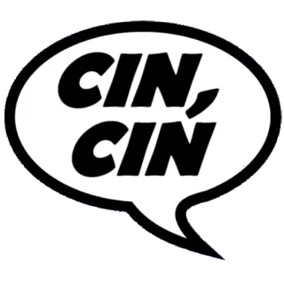🥂 CIN, CIN cin cin, brindisi, celebrazione, italiano, fumetto, onomatopea telegram sticker
