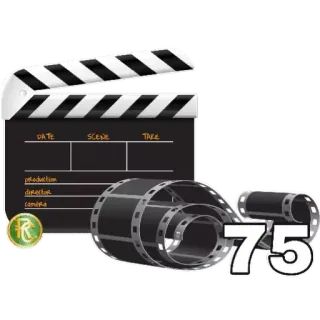 7️⃣ película, cine, claqueta, cámara, director, escena, toma, rodaje telegram sticker
