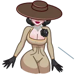 🚶♀️ Lady Dimitrescu Resident Evil Village jeu vidéo, grande femme, horreur, vampire, Lady Dimitrescu, Resident Evil telegram sticker