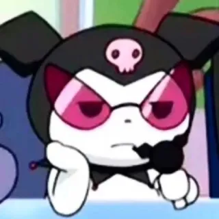 🙄 Kuromi kuromi, sanrio, anime, dibujos animados, personaje, lindo, calavera telegram sticker