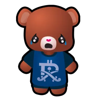 😫 urso, triste, chorando, desenho animado, personagem, animal telegram sticker