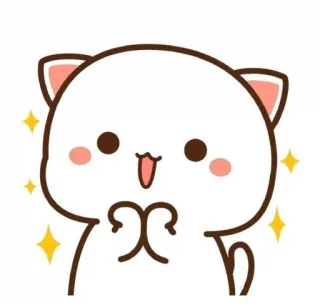 ☺️ carino, gatto, kawaii, brillantini, felice telegram sticker