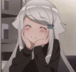 😊 Ragazza anime, Carina, Kawaii, Sorriso, Felice, Manga, Personaggio telegram sticker