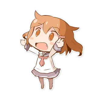 😊 anime, cartoon, chibi, character, girl, cute telegram sticker