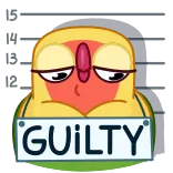 😓 GUILTY coupable, triste, dessin animé, personnage, emoji telegram sticker