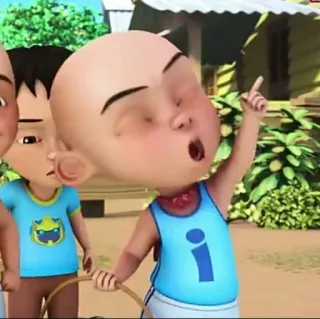 🥵 Ipin Upin & Ipin kartun, animasi, karakter telegram sticker